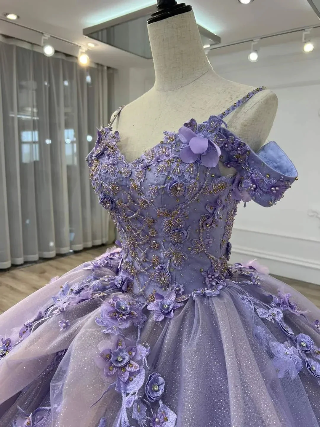 Beautiful Purple Sweet 16 Dress,Purple Ball Gown Y1925 - Image 3
