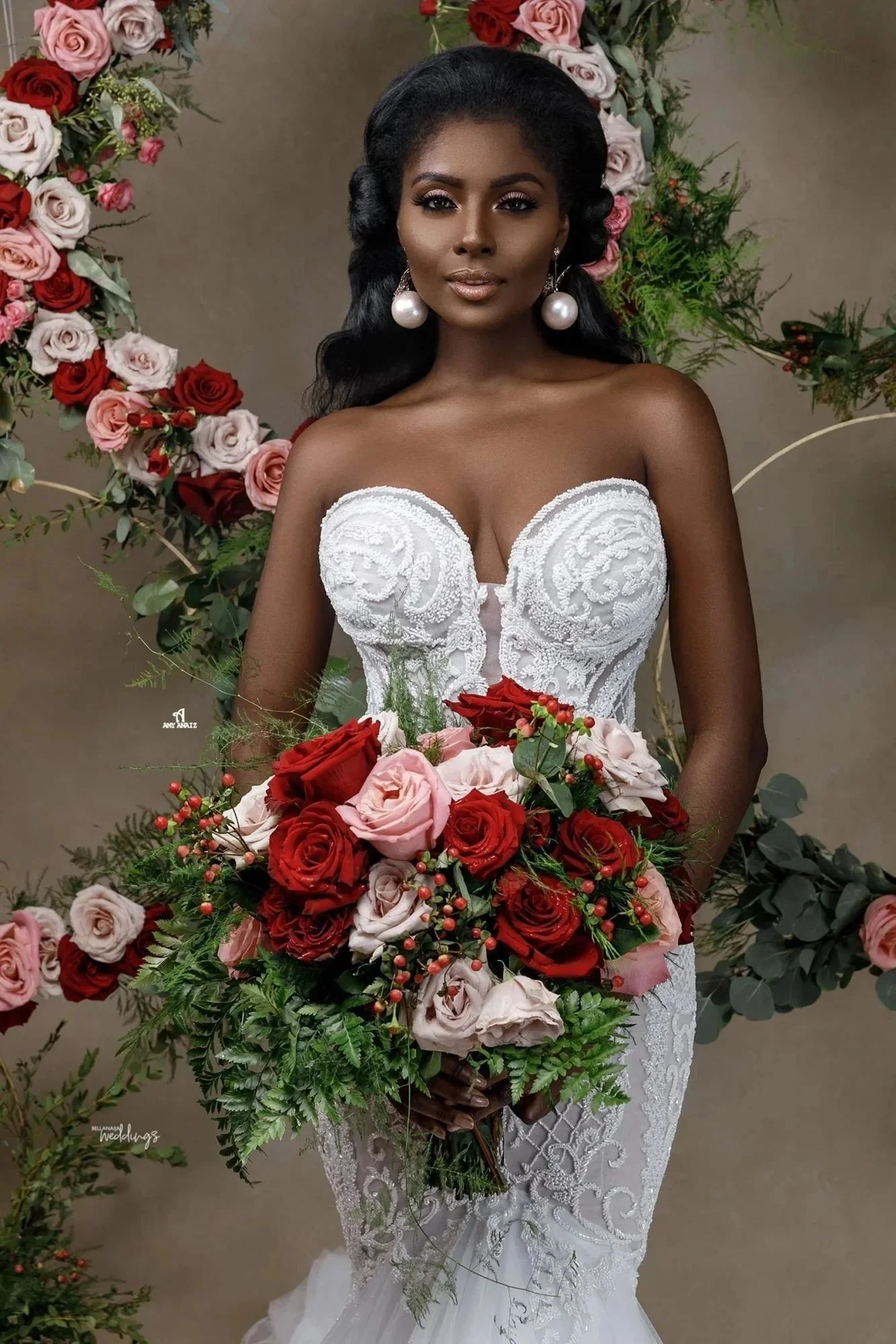 Beautiful Strapless Sweetheart Lace Mermaid Wedding Dress With Applique - Image 2