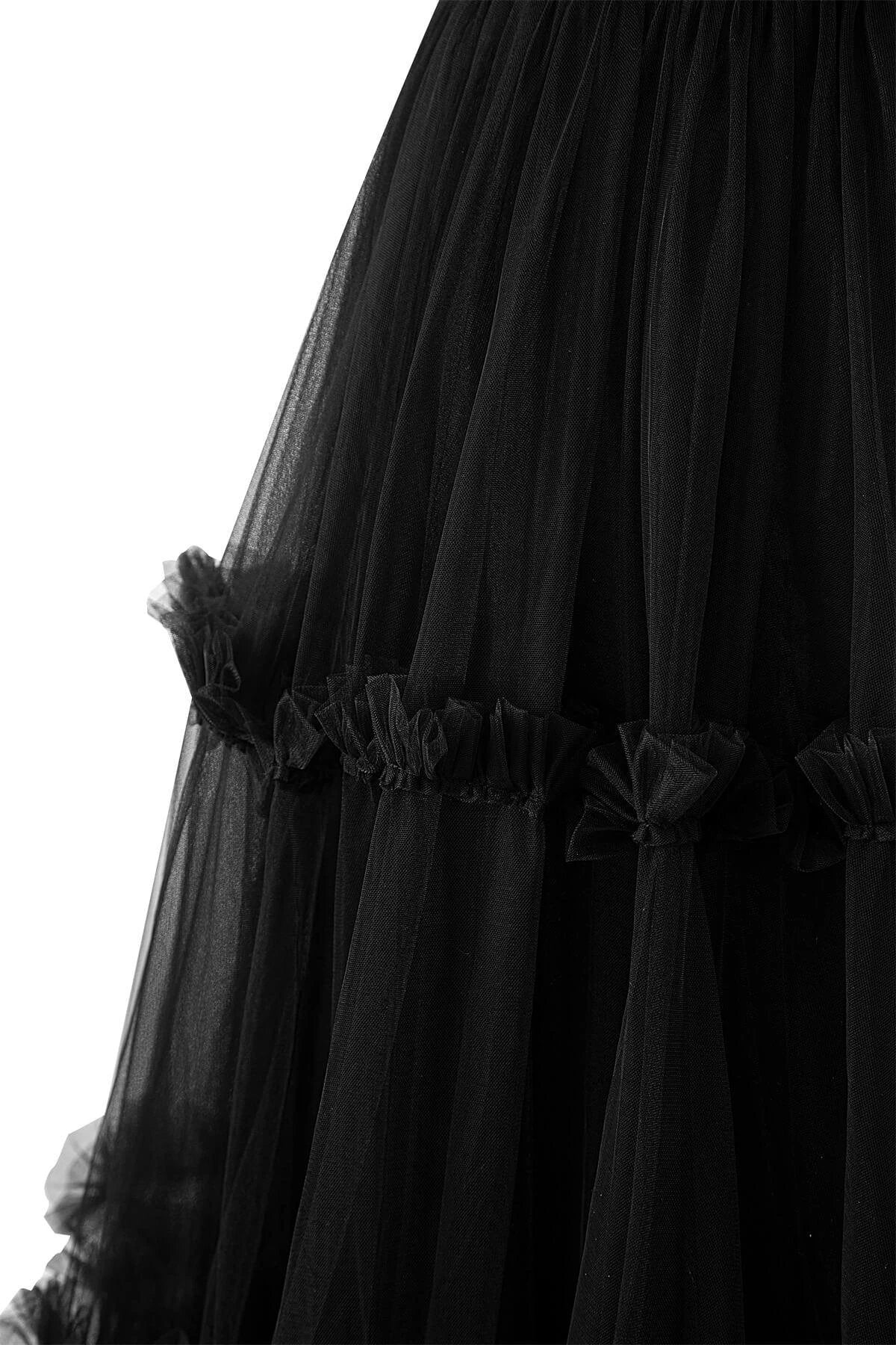 Katalina |A-Line Corset Ruffled Tulle Prom Dress - Image 6