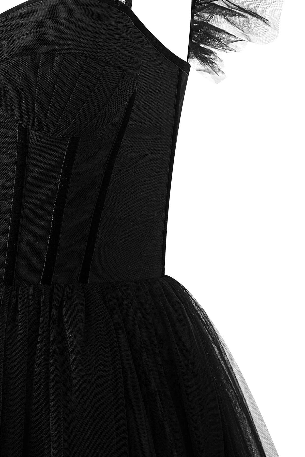 Katalina |A-Line Corset Ruffled Tulle Prom Dress - Image 7