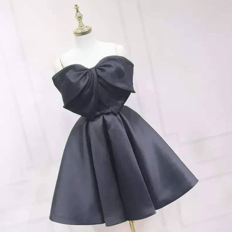 Black Short Homecoming Dress Back To School Dress s33 - Image 2