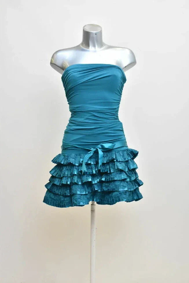 Black Strapless Homecoming Dress Black Party Dress Cocktail Dress Y2360 - Image 5