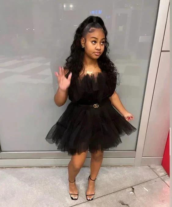 Black Tulle Homecoming Dress Cute Little Black Party Dress Y504 - Image 2