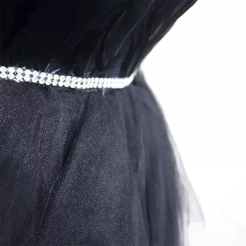 Black Tulle Short Homecoming Dress Strapless Homecoming Dress s38 - Image 5