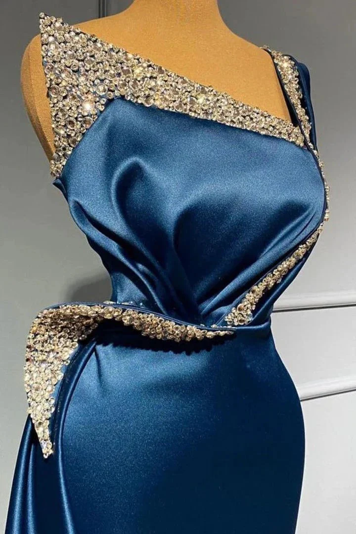 Blue Evening Dress Long Prom dresses in glitter - Image 3