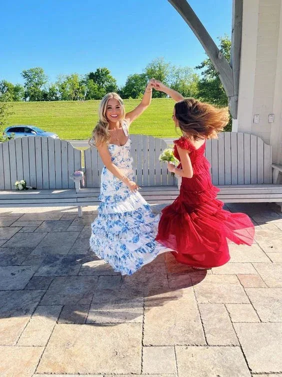 Blue Print Sexy Prom Dress Long Evening Dress Prom Dresses Y7411 - Image 5