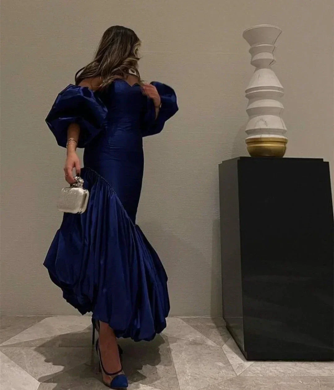 blue prom dresses, evening dresses,party dresses, sexy formal dress Y4023 - Image 2
