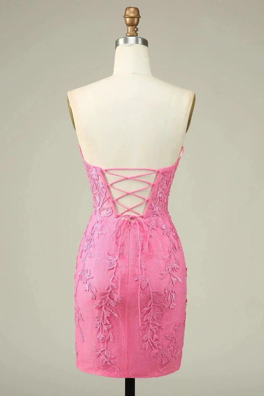 Bodycon Light Green Sweetheart Corset Short Homecoming Dress with Appliques - Image 17