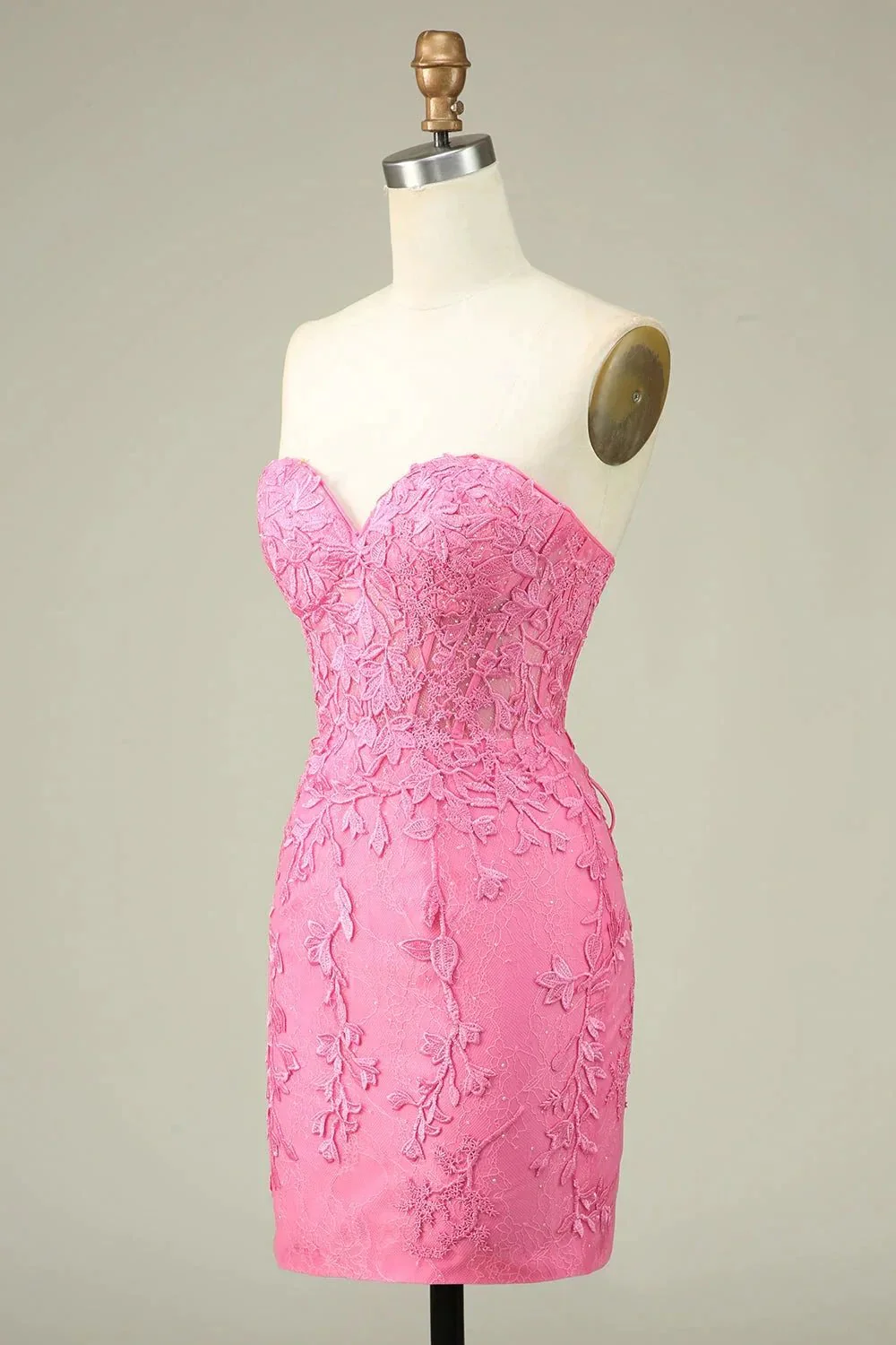 Bodycon Light Green Sweetheart Corset Short Homecoming Dress with Appliques - Image 18