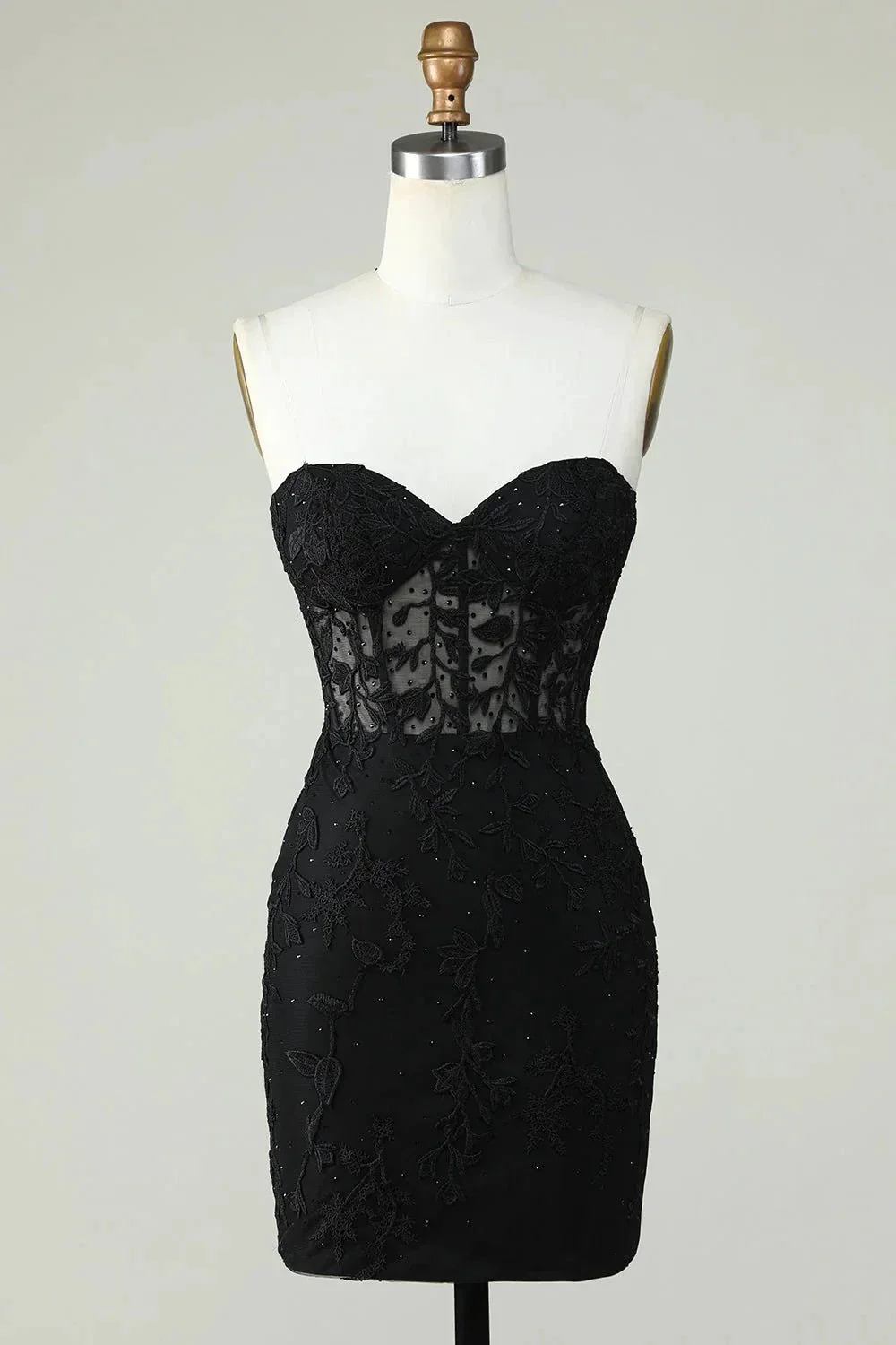 Bodycon Light Green Sweetheart Corset Short Homecoming Dress with Appliques - Image 7