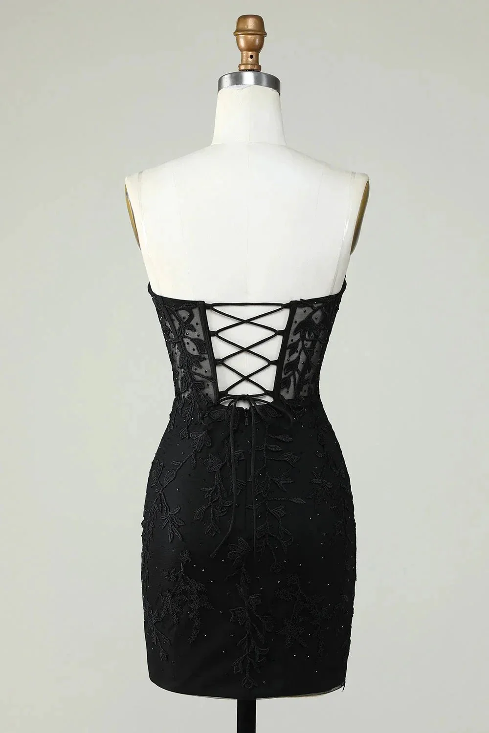 Bodycon Light Green Sweetheart Corset Short Homecoming Dress with Appliques - Image 8