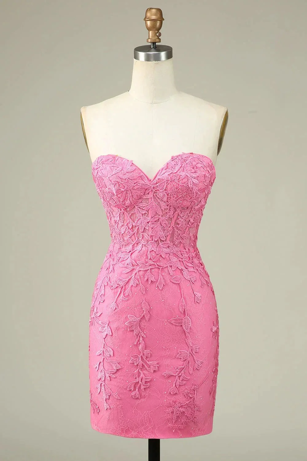 Bodycon Black Sweetheart Corset Short Homecoming Dress with Appliques - Image 9