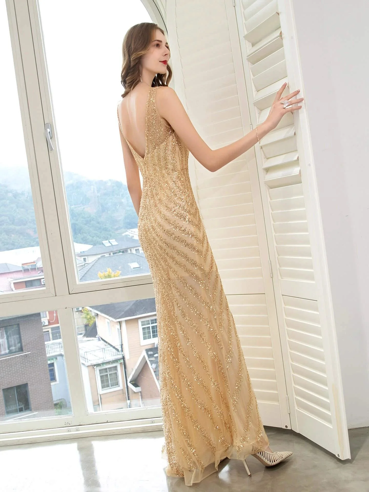 Boutique evening dresses Luxury Party Dress straps mermaid sexy elegant Prom dress - Image 8