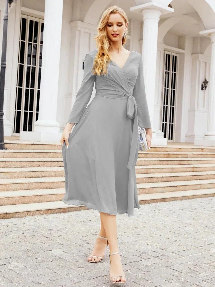 Bridesmaid Dress V-Back Waist Belt Mother of the Bride Wedding Guest SY28031 - Image 73