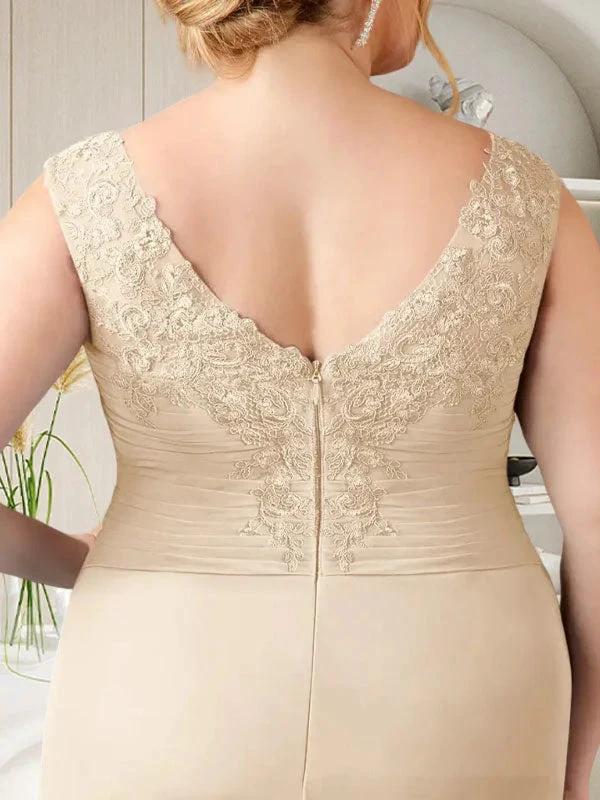 Champagne A-Line Sweetheart Neckline Pleated Mesh Dress - Image 12