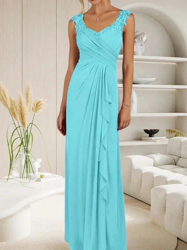 Champagne A-Line Sweetheart Neckline Pleated Mesh Dress - Image 13