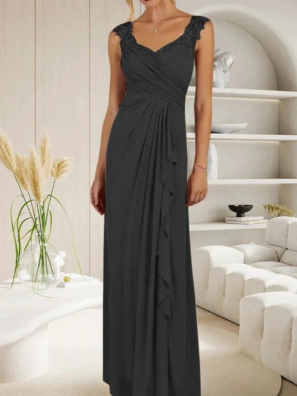 Champagne A-Line Sweetheart Neckline Pleated Mesh Dress - Image 14