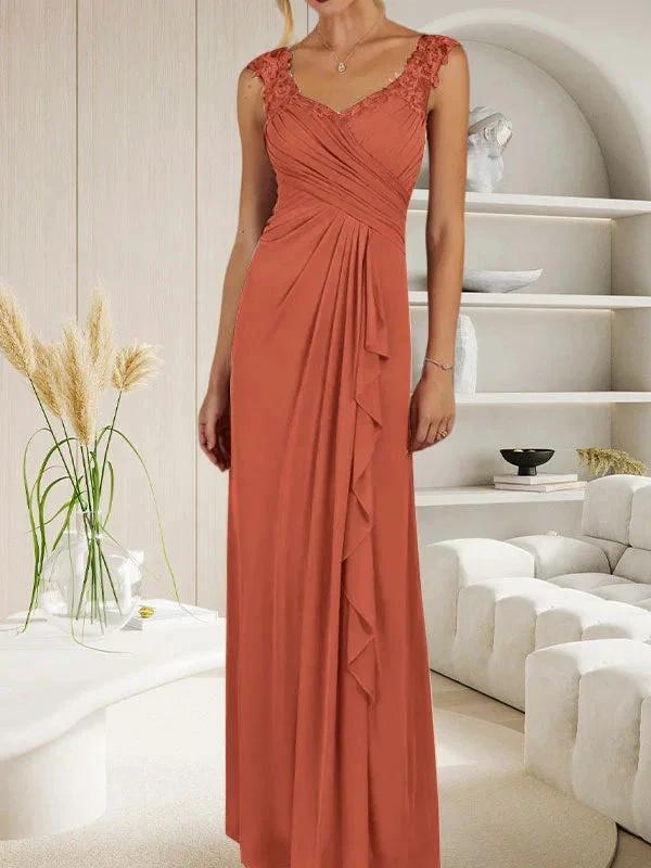 Champagne A-Line Sweetheart Neckline Pleated Mesh Dress - Image 17