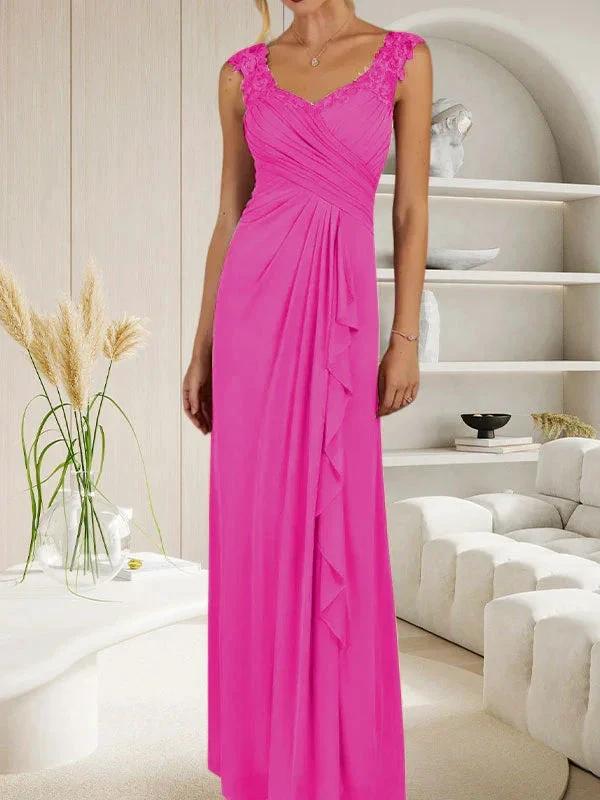 Champagne A-Line Sweetheart Neckline Pleated Mesh Dress - Image 24