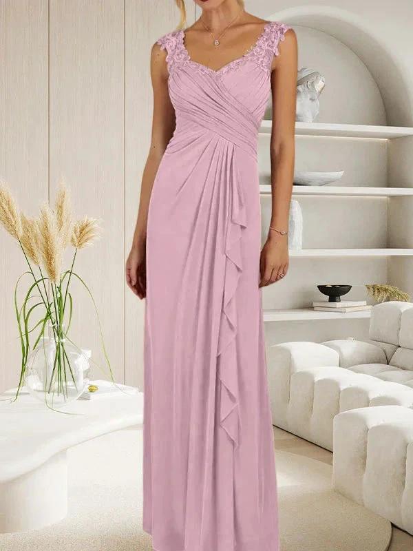 Champagne A-Line Sweetheart Neckline Pleated Mesh Dress - Image 29