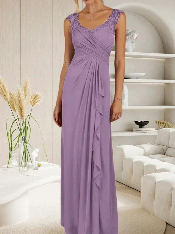 Champagne A-Line Sweetheart Neckline Pleated Mesh Dress - Image 30
