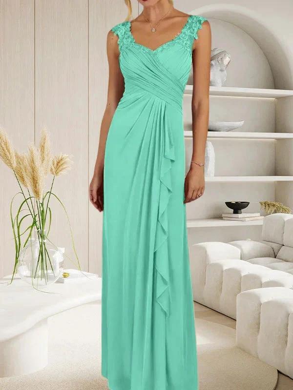 Champagne A-Line Sweetheart Neckline Pleated Mesh Dress - Image 31