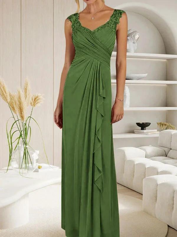 Champagne A-Line Sweetheart Neckline Pleated Mesh Dress - Image 32