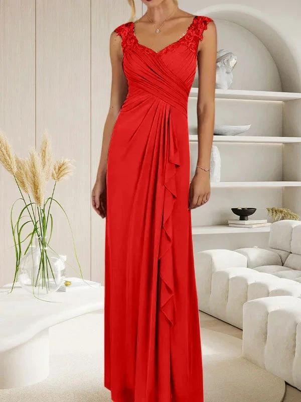 Champagne A-Line Sweetheart Neckline Pleated Mesh Dress - Image 33