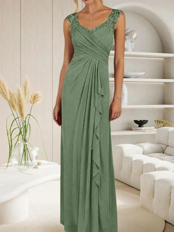 Champagne A-Line Sweetheart Neckline Pleated Mesh Dress - Image 35