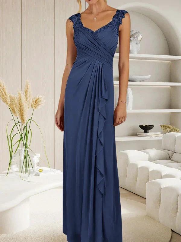 Champagne A-Line Sweetheart Neckline Pleated Mesh Dress - Image 36
