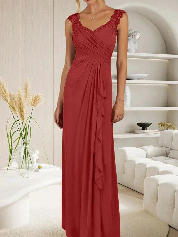 Champagne A-Line Sweetheart Neckline Pleated Mesh Dress - Image 46