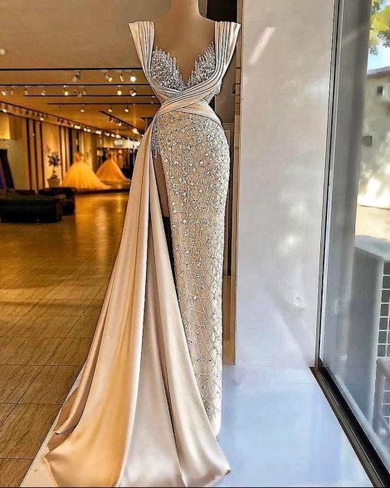 Champagne Fashion Evening Dresses Sexy Prom Dresses Pageant Dress Y1741 - Image 2