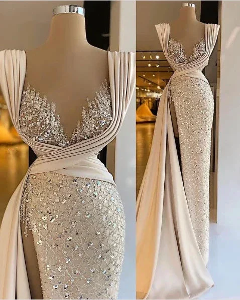 Champagne Fashion Evening Dresses Sexy Prom Dresses Pageant Dress Y1741 - Image 3