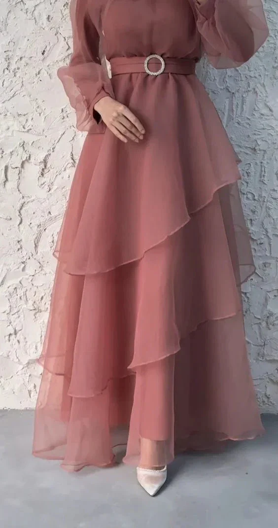 Charming A-line Long Sleeves Evening Dress Y5812 - Image 2