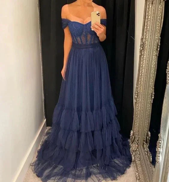 Charming A-line Tulle Evening Dress Formal Dress Y6292 - Image 2