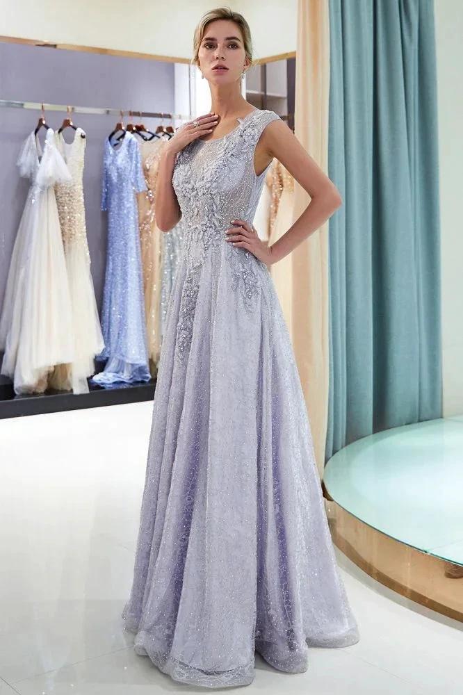 Charming Aline Sleeveless Lace Appliques Evening Party Dress - Image 4