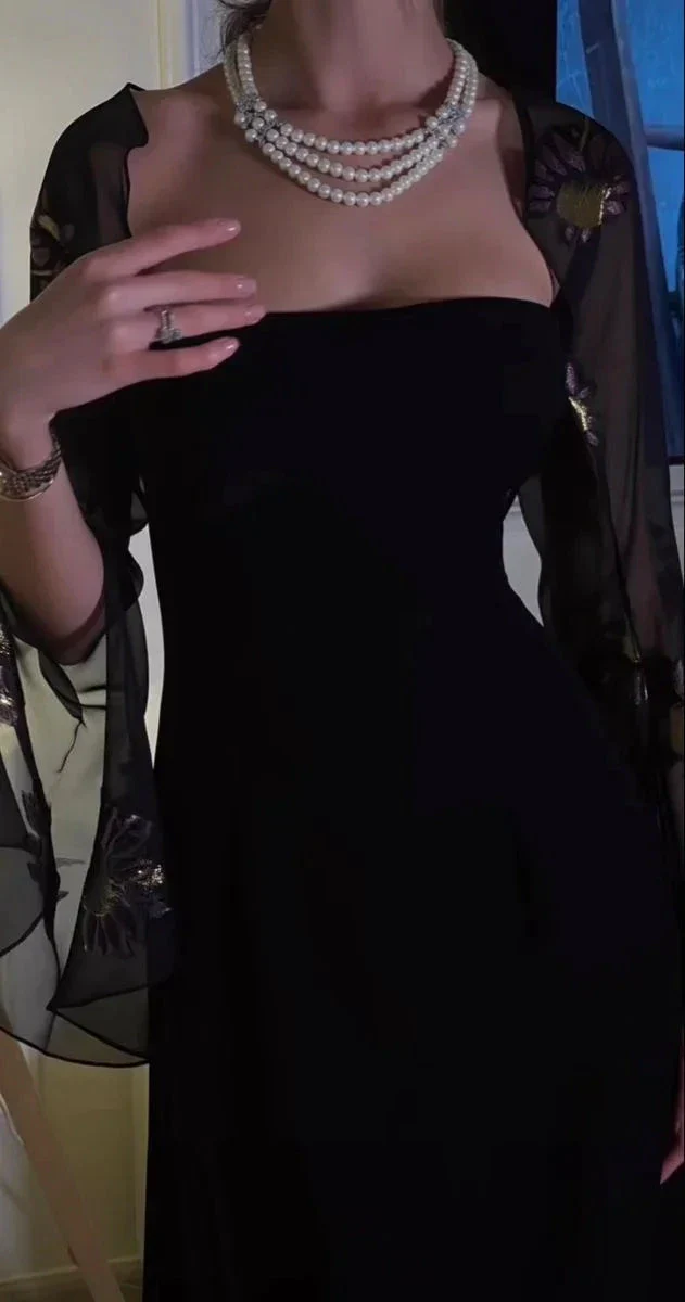 Charming Black Evening Dress Black Formal Gown Y4030 - Image 3