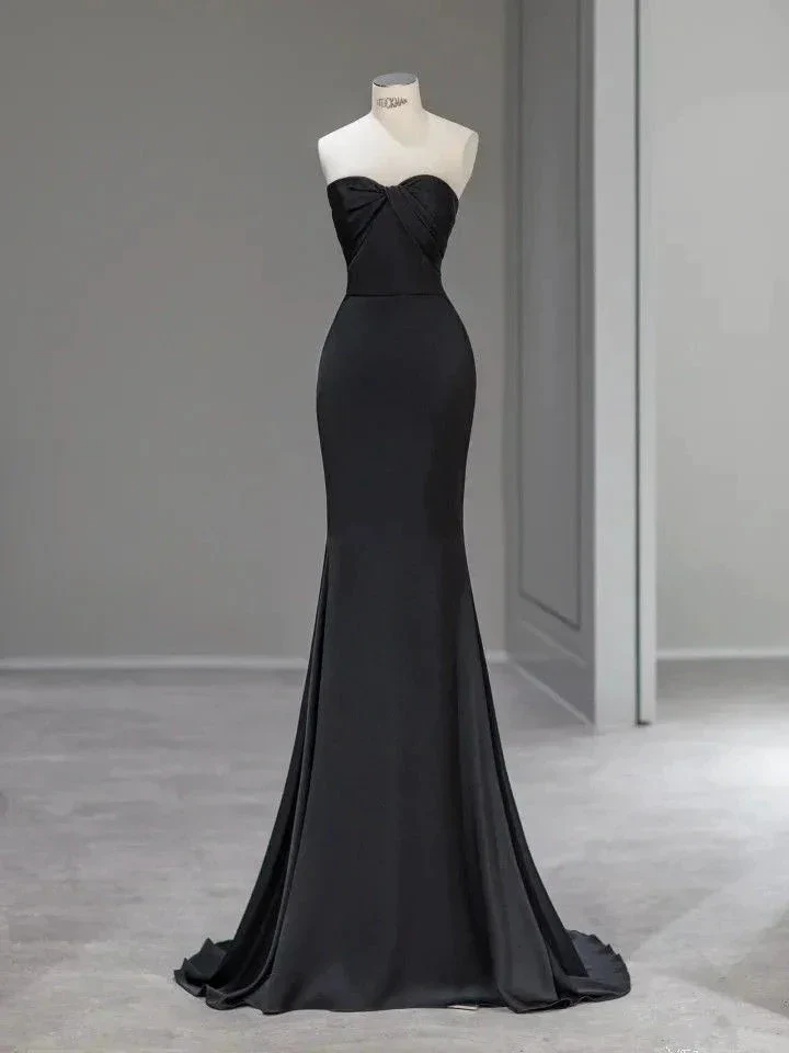Charming Black Mermaid Prom Dress Black Evening Dress Pageant Dress Y4507 - Image 2