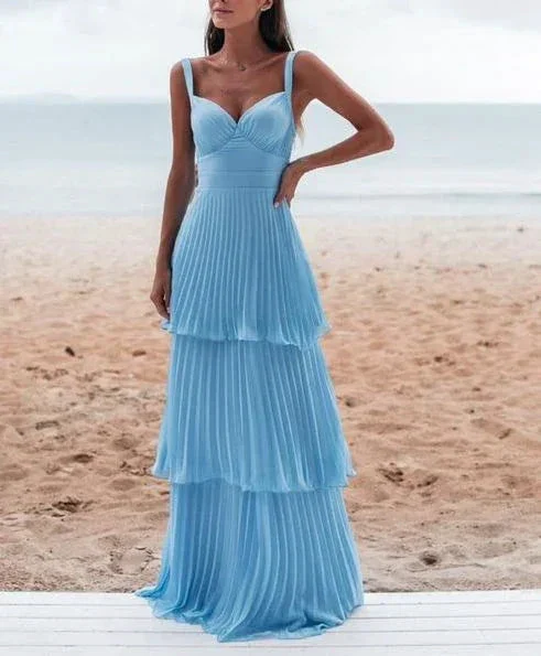 Charming Blue Prom Dress Long Evening Dress Y6363 - Image 2