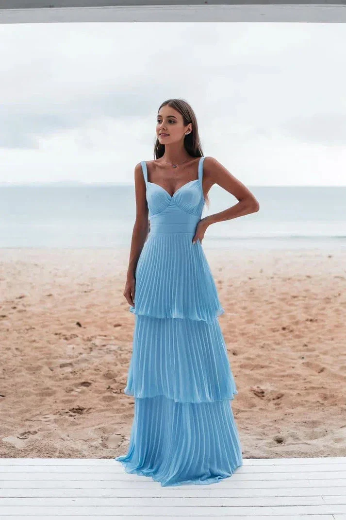 Charming Blue Prom Dress Long Evening Dress Y6363 - Image 5