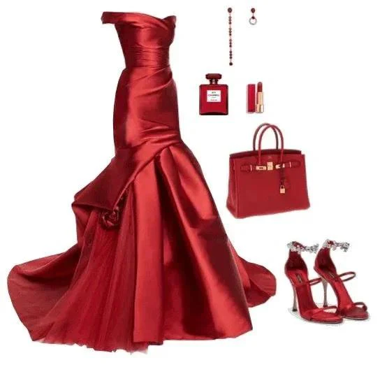 Charming Burgundy Satin Evening Dress ,Mermaid Satin Evening Gown , Pageant Dress Y745 - Image 2