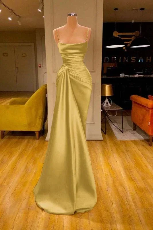 Charming Burgundy Spaghetti Straps Pleated Mermaid Prom Dress Long Evening 6868 - Image 4