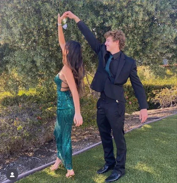 Charming Green Mermaid Prom Dress Green Evening Dress Y7188 - Image 2