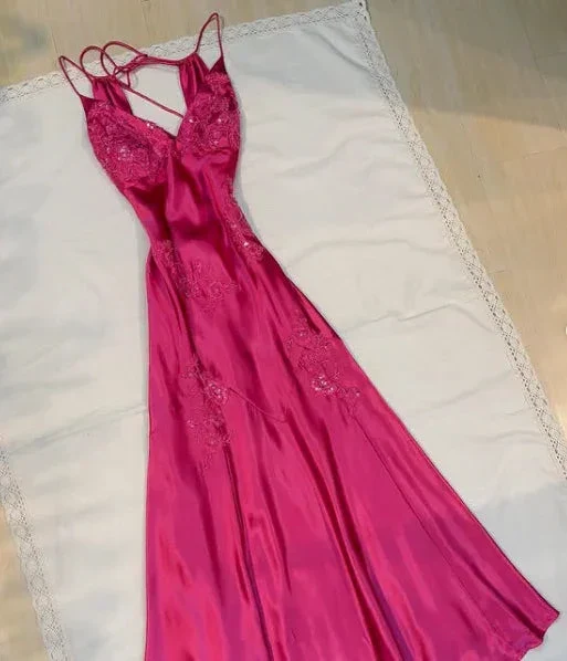 Charming Hot Pink Long Evening Gown Beaded Prom Dress Party Dress Y7526 - Image 2