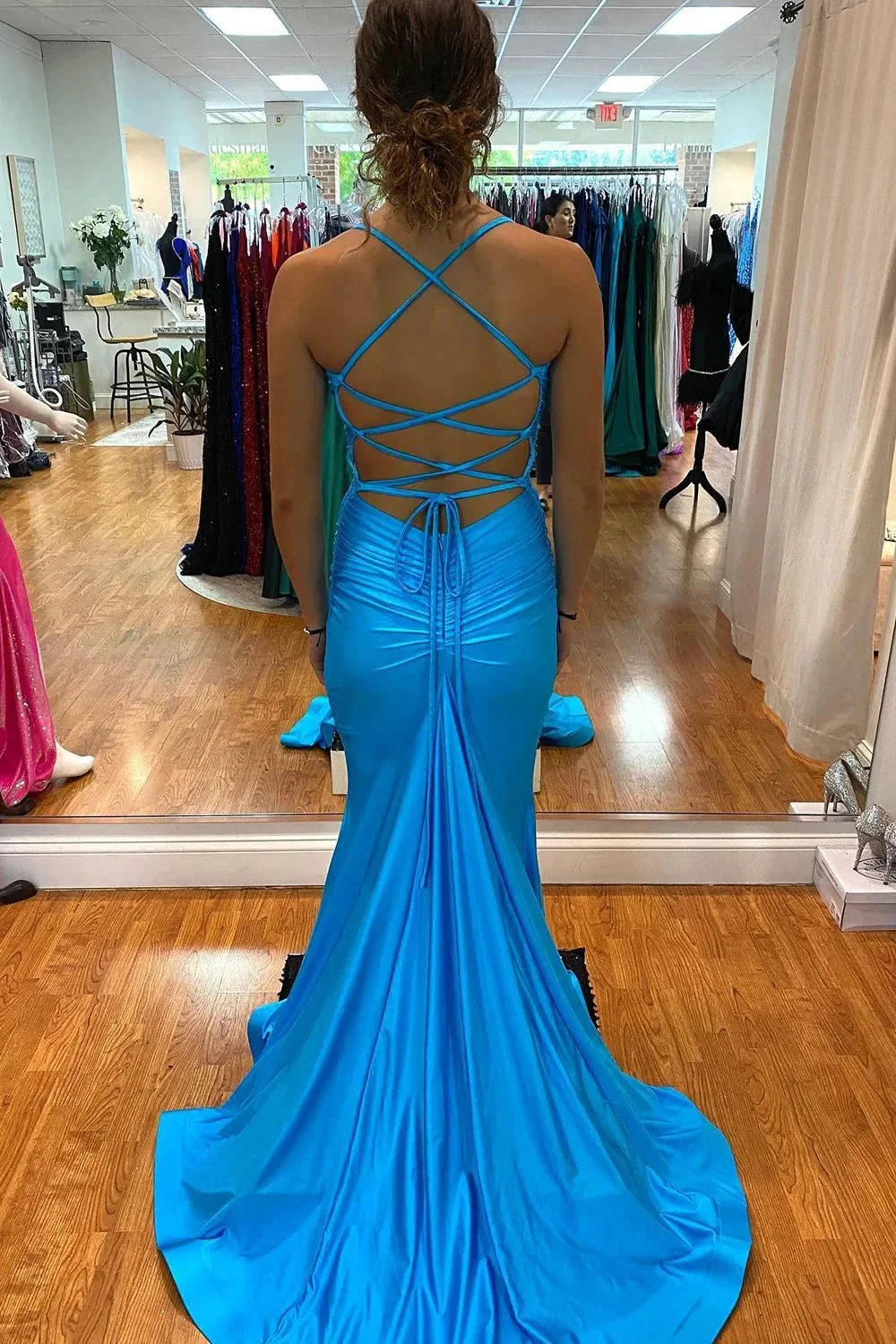 Charming Long Mermaid Sweetheart Backless Prom Dress - Image 2