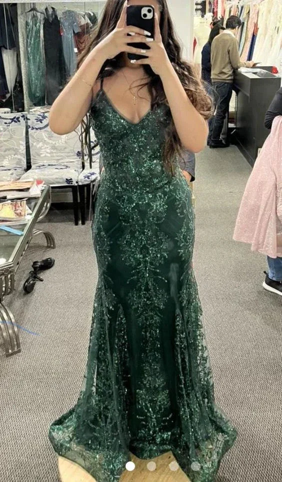 Charming Red Mermaid Lace Appliques Prom Dress,Evening Dress Winter Dance Dress Y4345 - Image 4