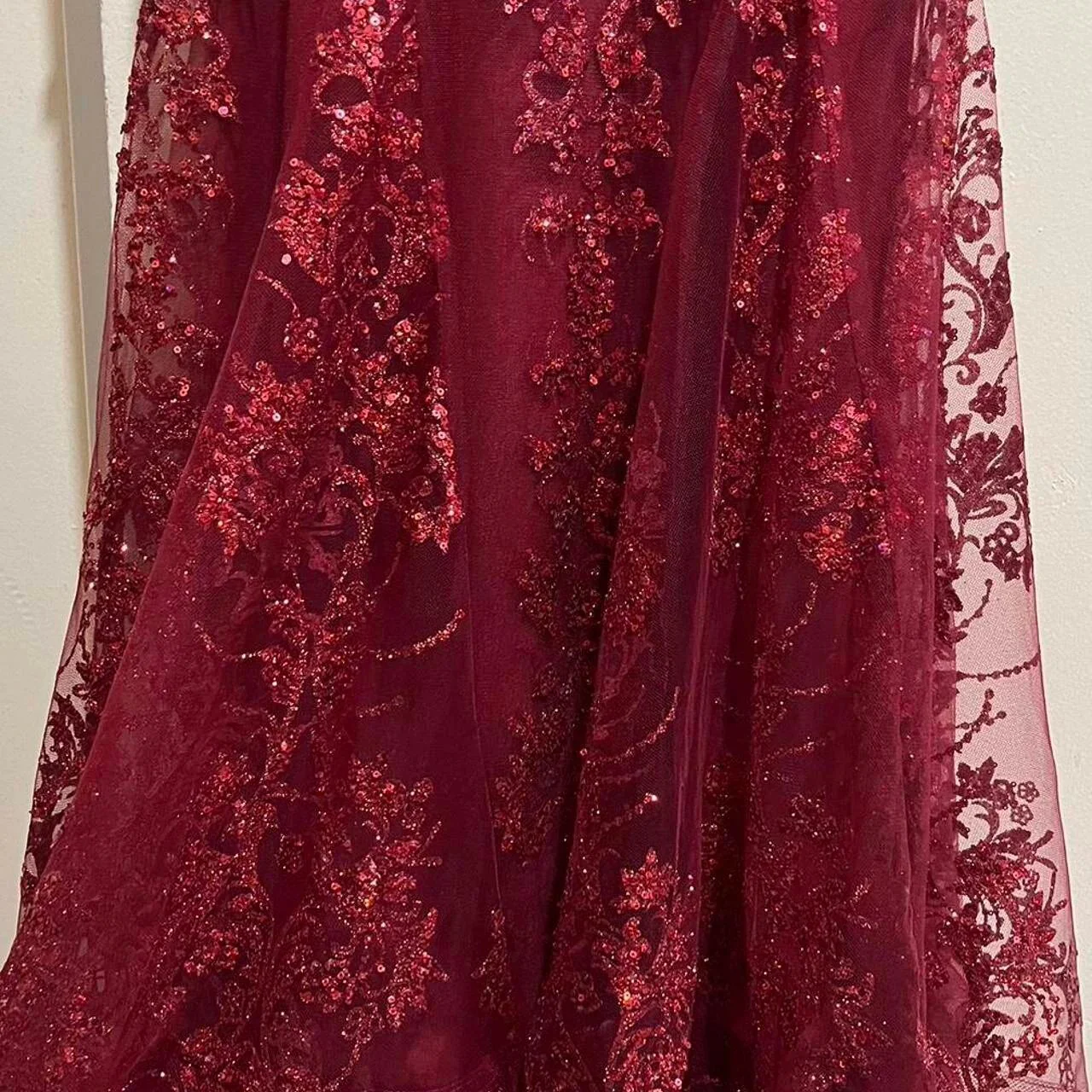 Charming Red Mermaid Lace Appliques Prom Dress,Evening Dress Winter Dance Dress Y4345 - Image 9