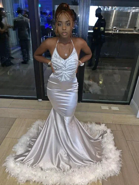 Charming Mermaid Sleeveless Evening Dress For Black Girls Y6457 - Image 2