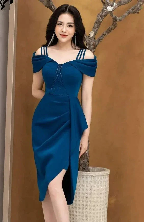 Charming Off The Shoulder Homecoming Dress Short Party Dress Y6404 - Image 2