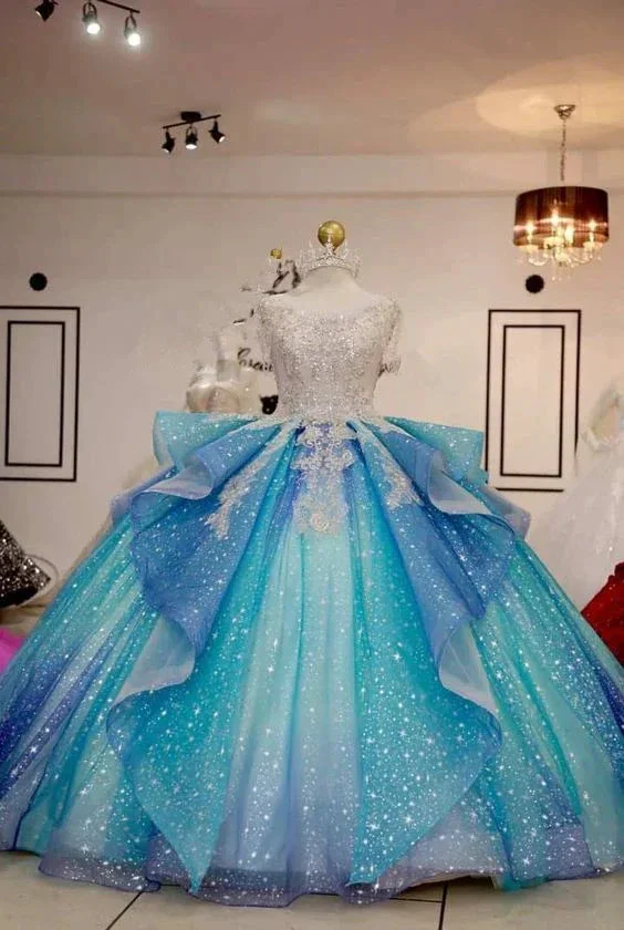 Charming Ombre Ball Gown,Sweet 16 Dress,Princess Dress  Y2384 - Image 2